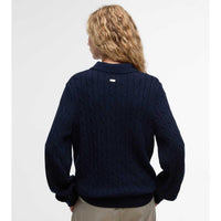 Navy Barbour Womens Evie Knitted Jumper Back