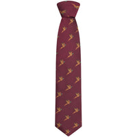 Hoggs Of Fife 100% Silk Woven Tie Pheasants Boxed