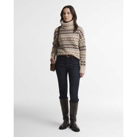Birch Multi Barbour Womens Helen Knitted Jumper ON MODEL