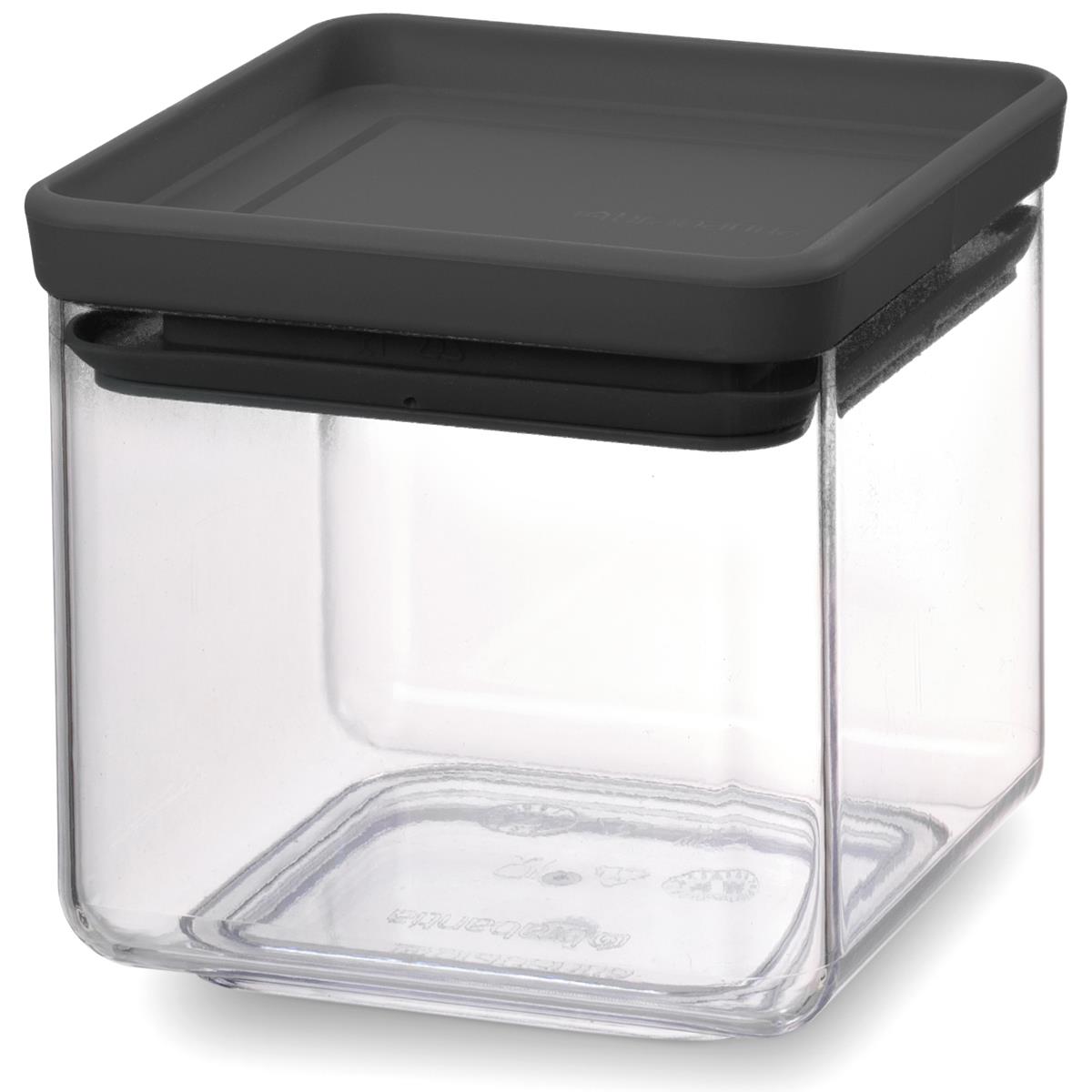 0.7L Dark Grey Brabantia Tasty+ Stackable Square Canister
