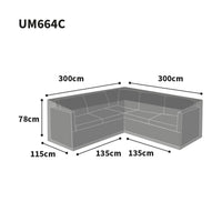 Bosmere Ultimate Protector L Shaped Sofa Cover size
