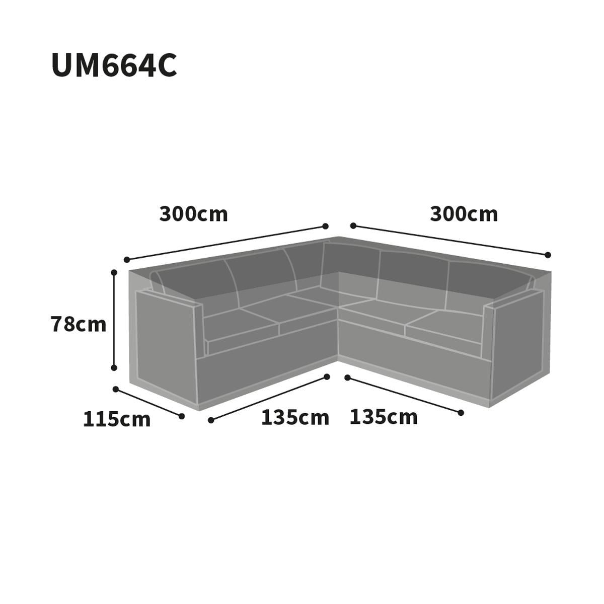 Bosmere Ultimate Protector L Shaped Sofa Cover size