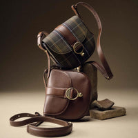 Classic Tartan Barbour Womens Elm Tartan Crossbody Bag Lifestyle