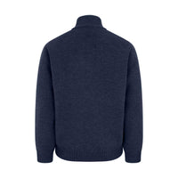 Storm Blue Marl Hoggs Of Fife Mens Hebrides II 1/4 Zip Windproof Pullover Back