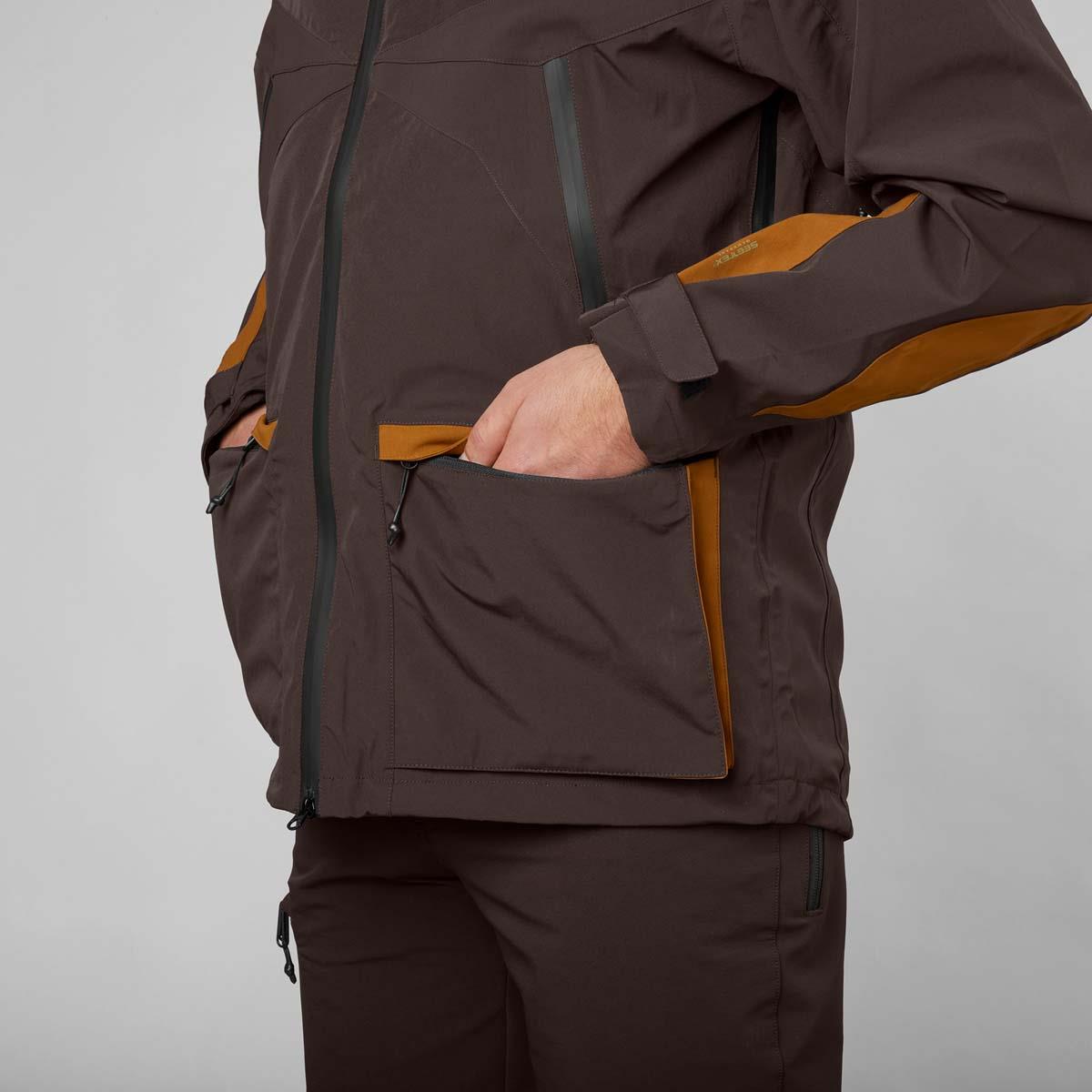 Dark Brown Seeland Mens Dog Active Jacket POCKET2