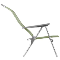 Moss Lafuma Alu Low Camping Chair LFM2776 Side View Reclining