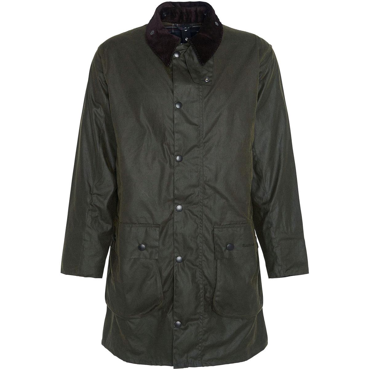 Barbour Mens Border Wax Jacket Archive Olive