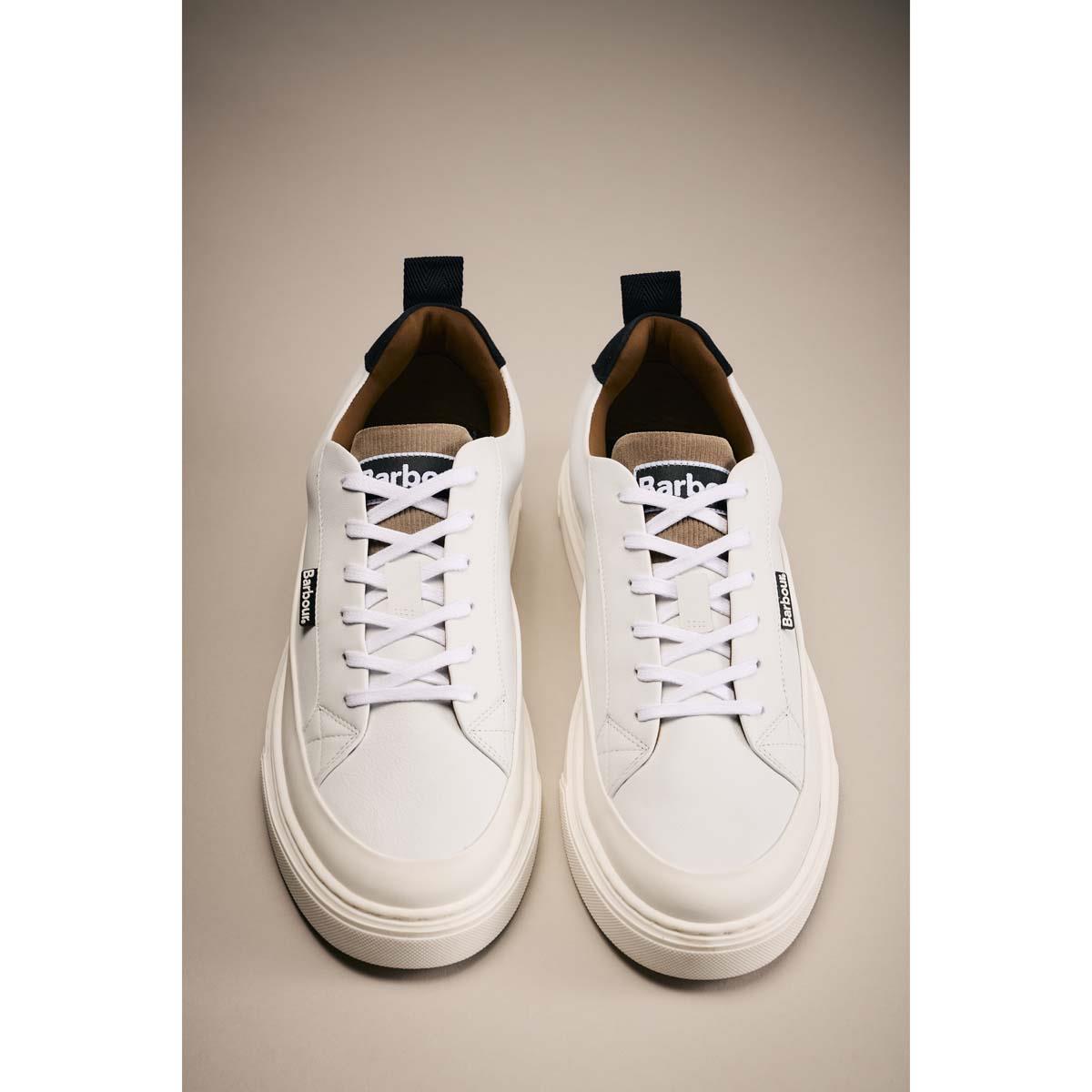 White/Navy/Trench Barbour Mens Stannington Trainer Lifestyle