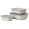 Nordic White Mepal Cirqula Rectangular Multi Bowl 3pc Set