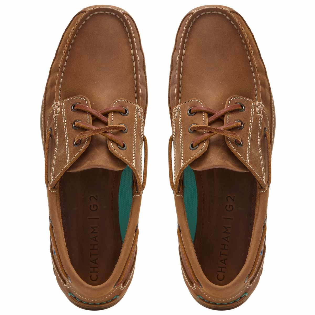 Walnut Chatham Mens Rockwell II G2 Deck Shoes Top View