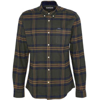 Olive Barbour Mens Portdown Tailored Shirt