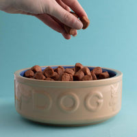 Mason Cash Cane and Blue Lettered Dog Bowl 18cm LS