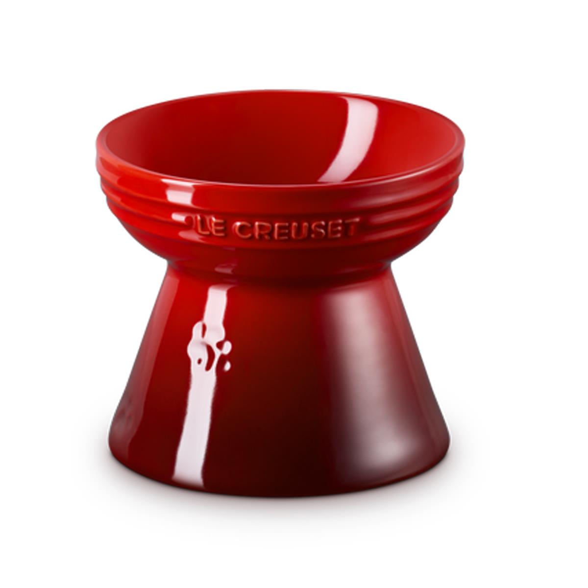 Le Creuset Stoneware Footed Pet Bowl Cerise