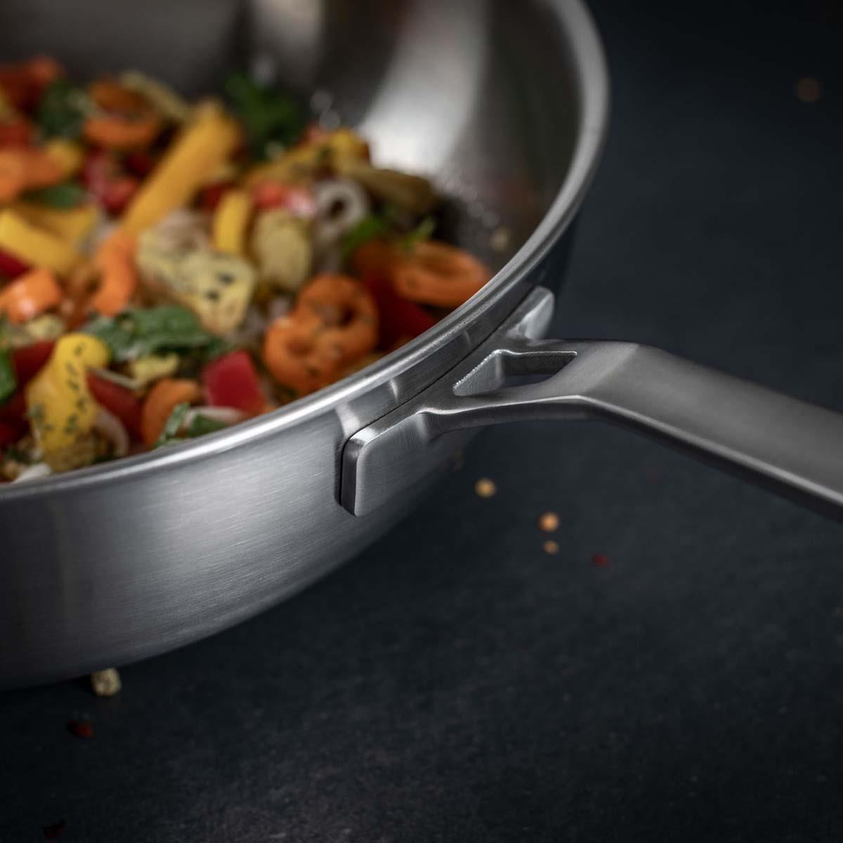Kuhn Rikon Culinary Fiveply Wok With Lid and Helper LS8