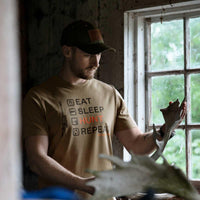 Covert Green Seeland Mens Cross-list T-Shirt On Model