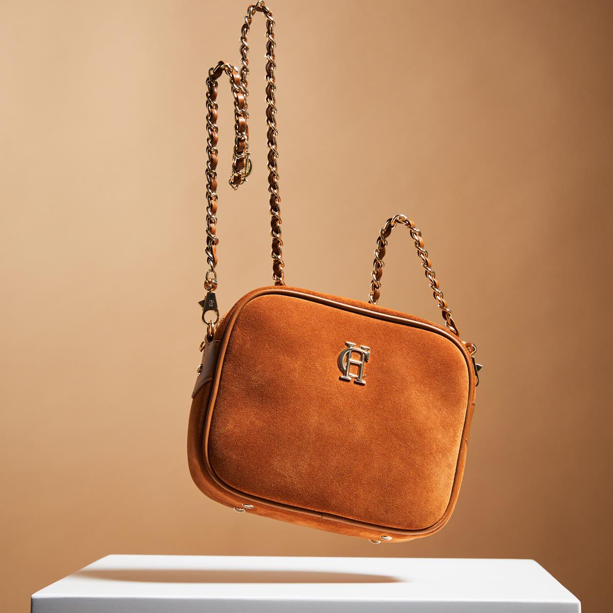 Tan Holland Cooper Soho Camera Bag Lifestyle