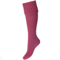 Dusty Pink House Of Cheviot Womens Rannoch Socks