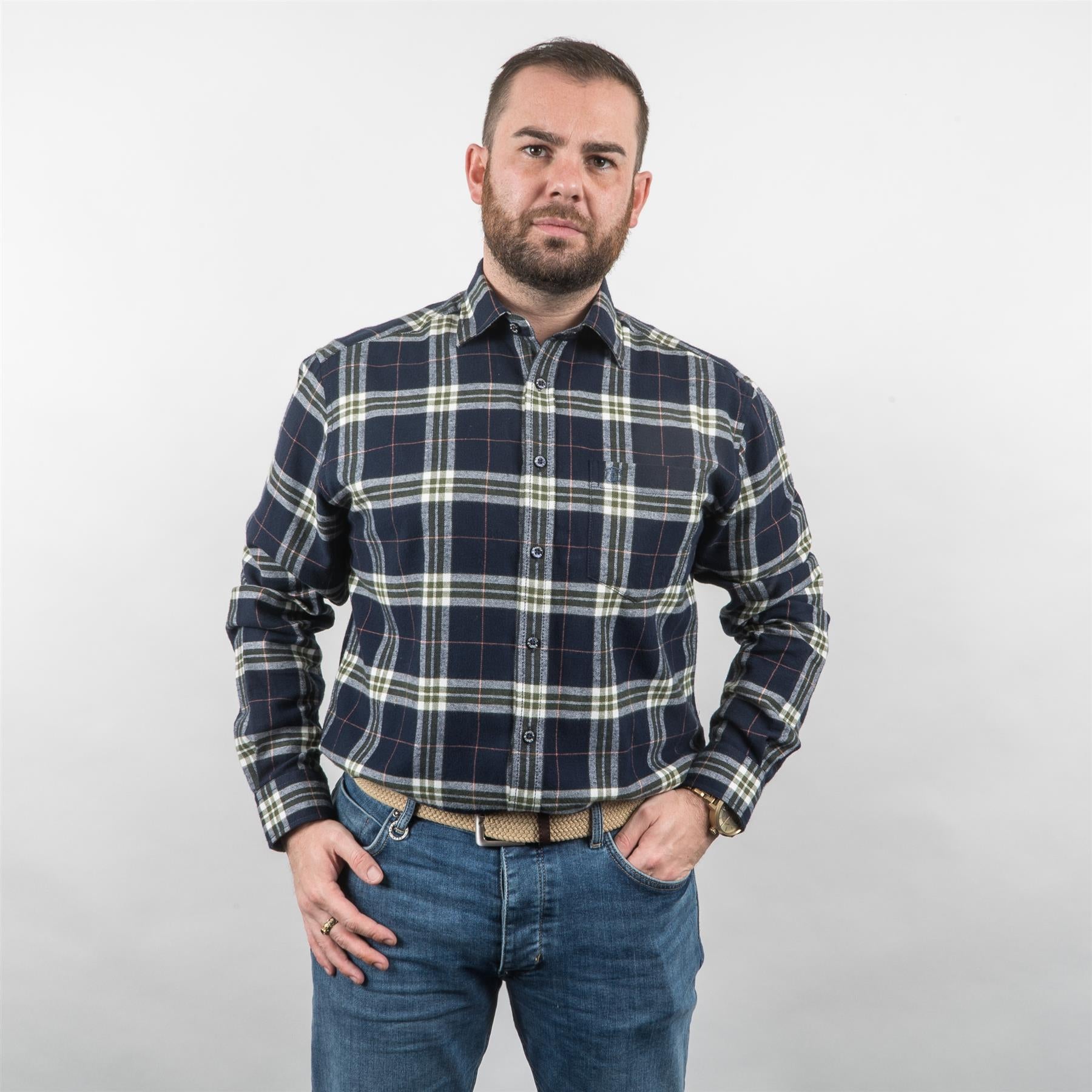 Albert and Maurice Mens Nunnington Flannel Check Shirt