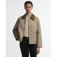 Light Trench/Birchwood Barbour Womens Icons Cropped Liddesdale Quilted FRONT