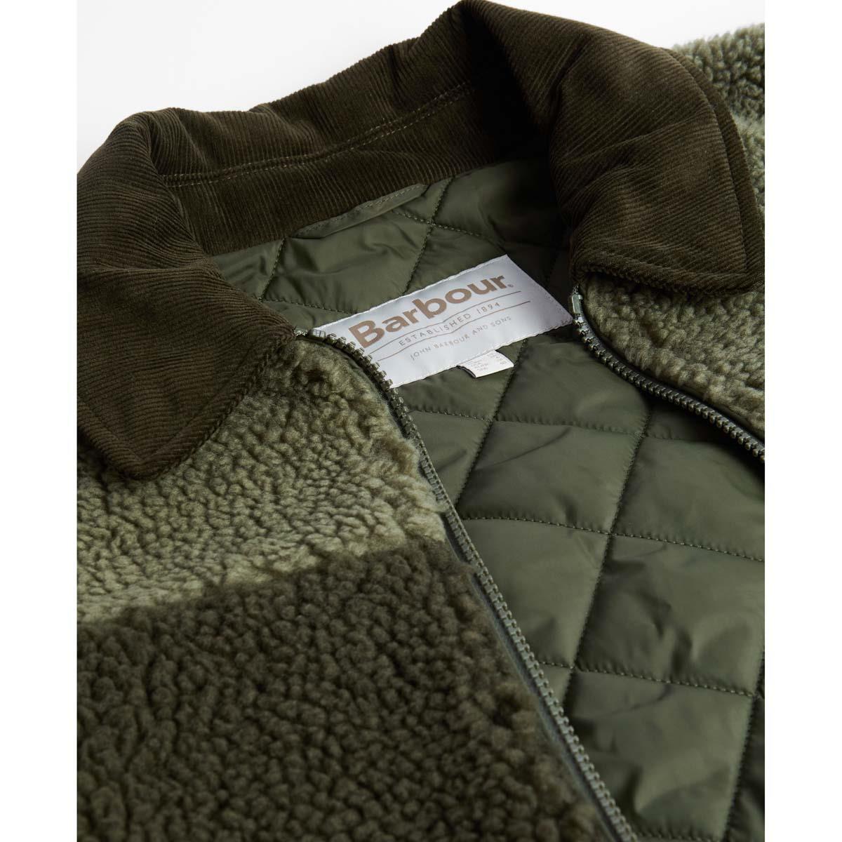 Olive/Light Moss Barbour Womens Malena Fleece Jacket Lining