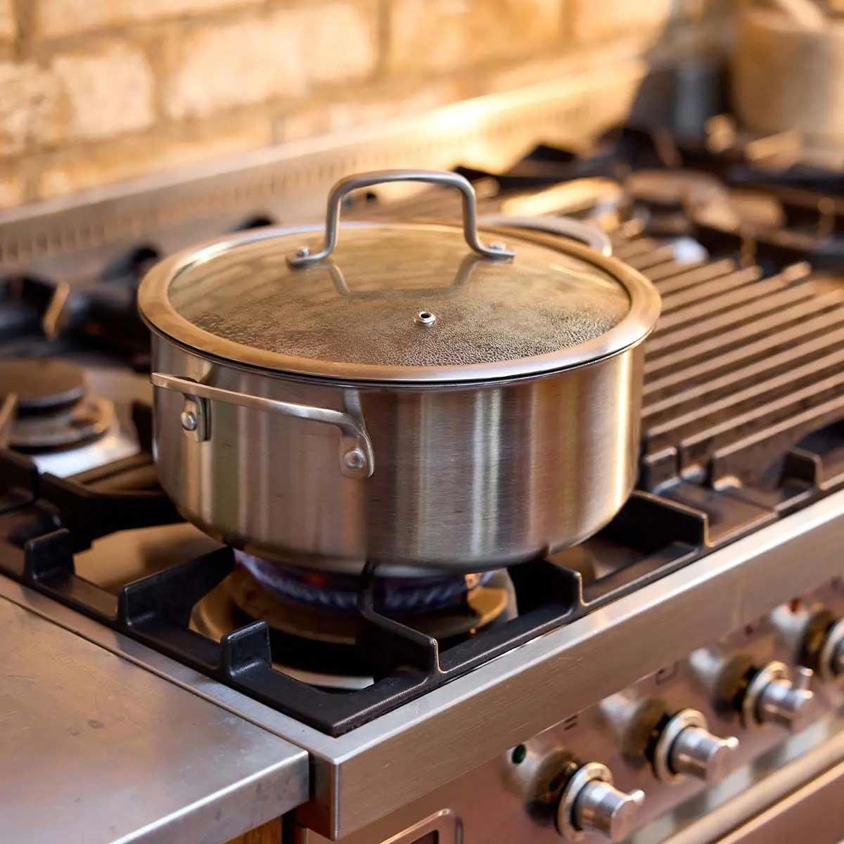 Stellar Zero Stainless Steel Uncoated Casserole 24cm