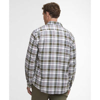 Olive Barbour Mens Hunwick Regular Shirt back