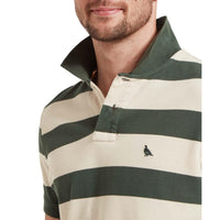 Green Stripe Schoffel St Ives Heritage Polo Shirt COLLAR