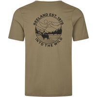 Covert Green Seeland Mens Hunting Landscape T-Shirt Back