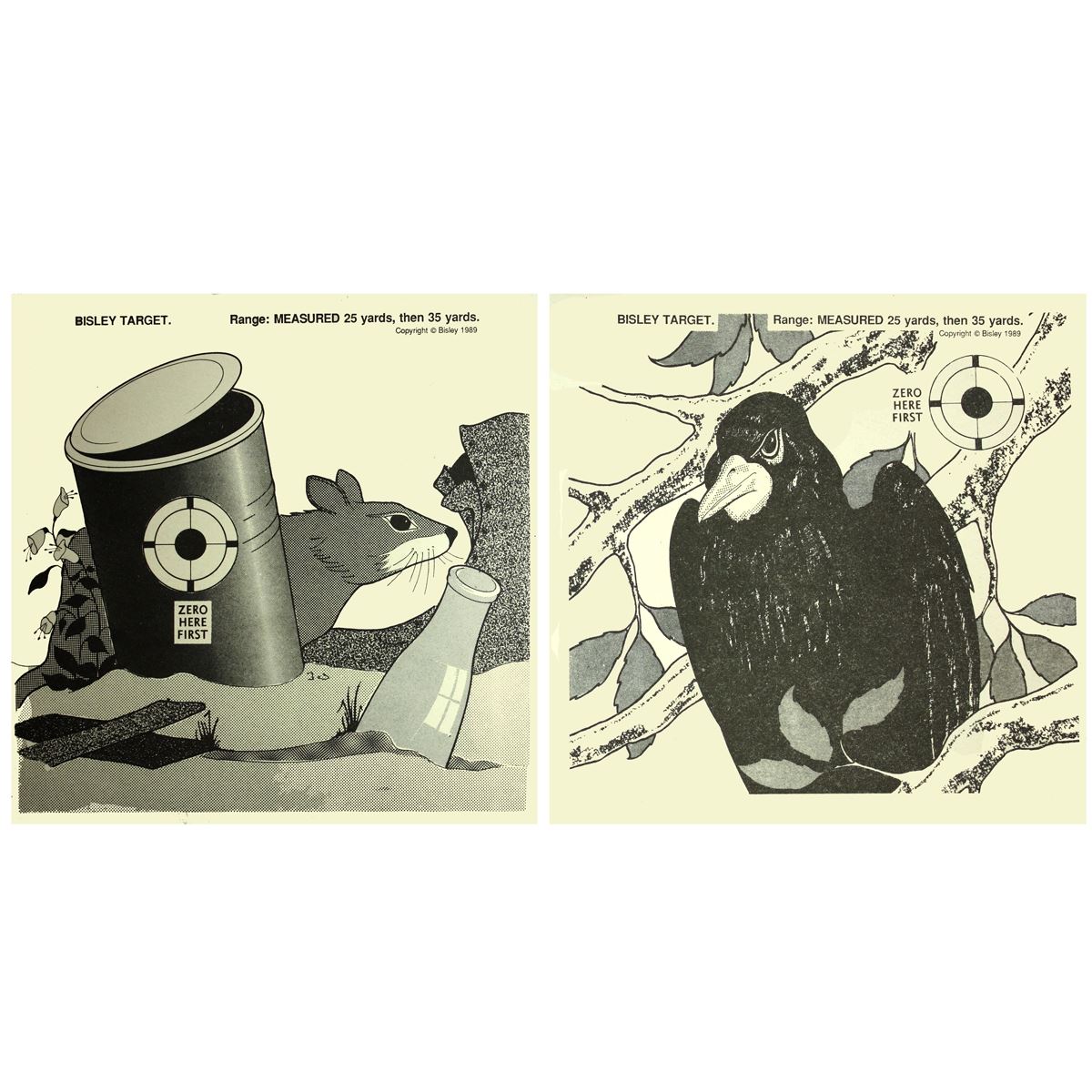 Bisley Rat / Crow Double Sided Paper Targets