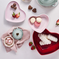 Le Creuset Stoneware Petite Heart Casserole Lifestyle