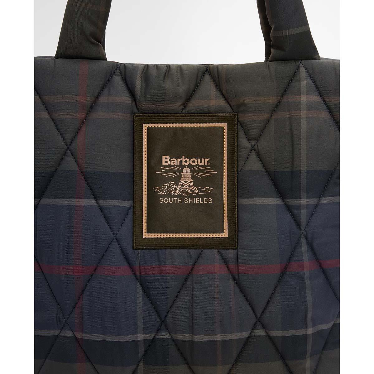 Barbour Womens Tartan Arlene Quilted Tote Bag