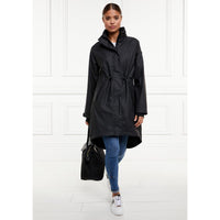 Black Holland Cooper Womens Chartwell Rain Parka On Model