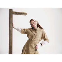 Beige Tattersall Barbour Mackworth Head/Neck Scarf lifestyle3