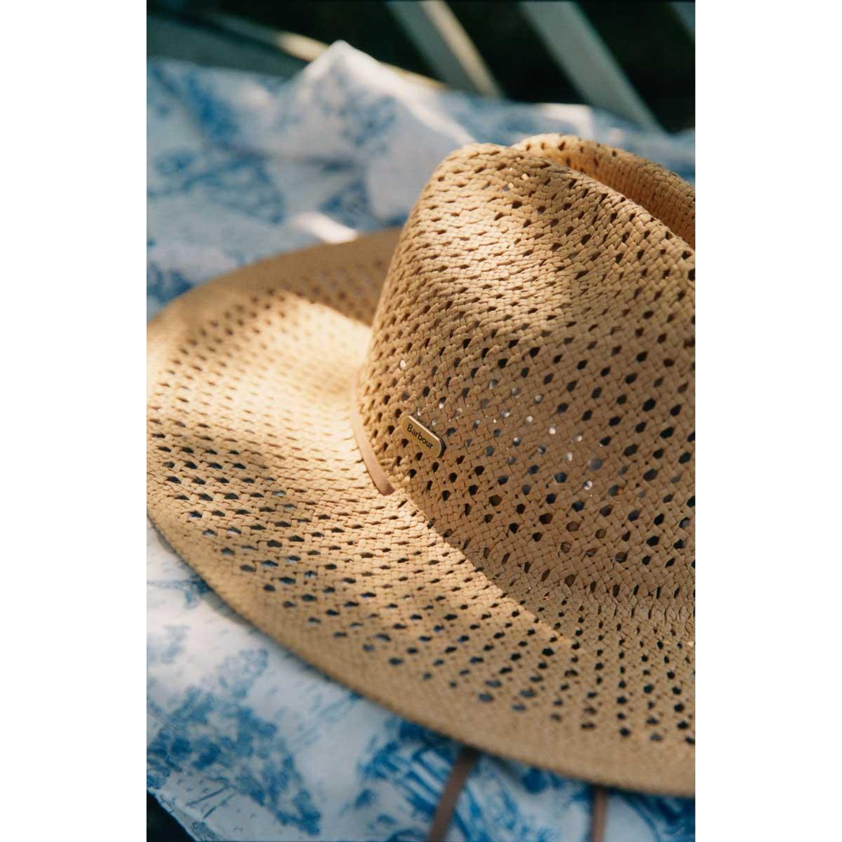 Natural Barbour Womens Gabby Fedora Hat Lifestyle