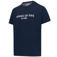 Navy Hoggs Of Fife Mens Canonbie Printed T-Shirt