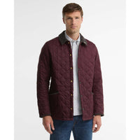 Bordeaux Barbour Mens Icons Heritage Liddesdale Quilted Jacket Front
