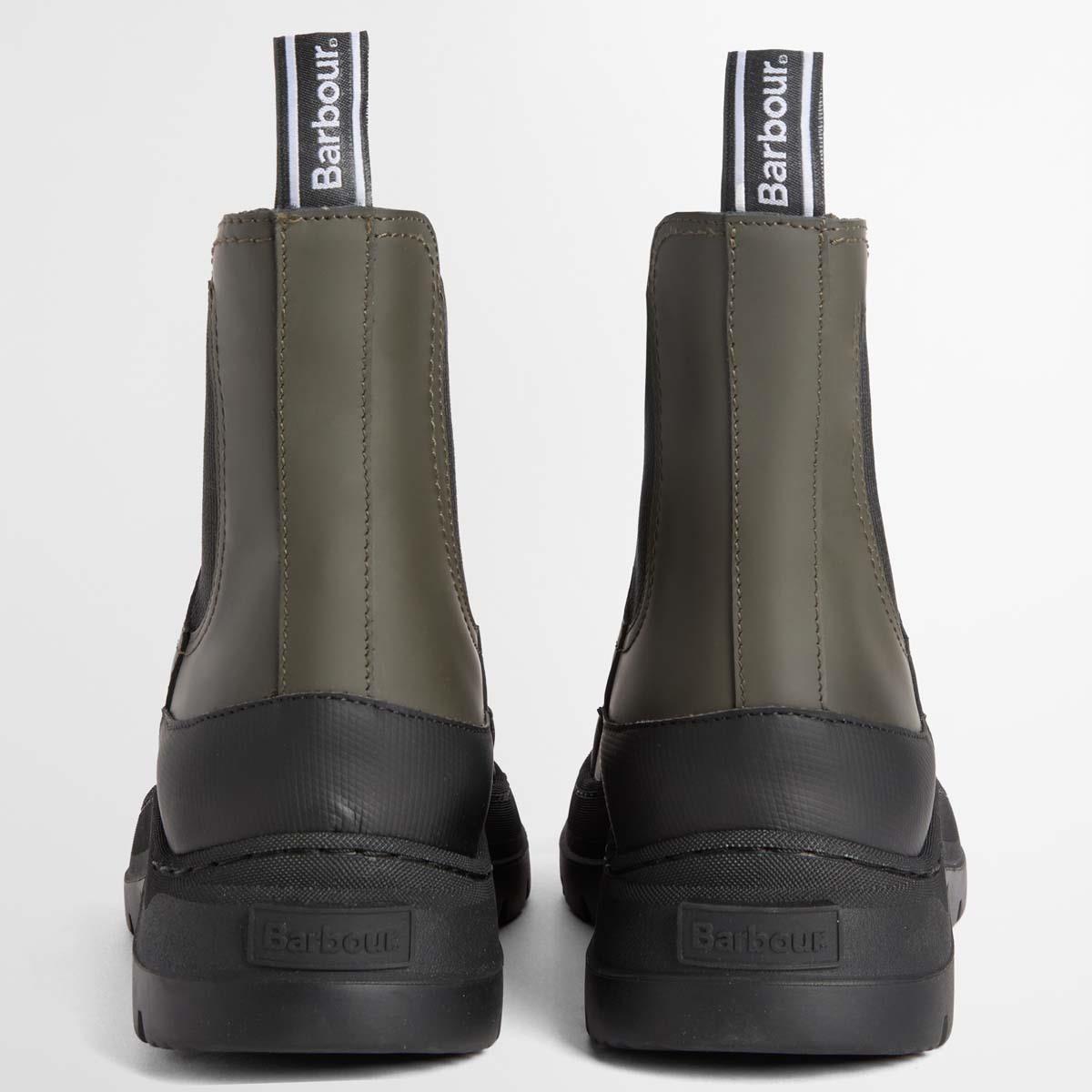 OLIVE Barbour Womens Harriety Chelsea Boot BACK