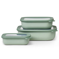 Mepal Cirqula Rectangular Multi Bowl 3pc Set