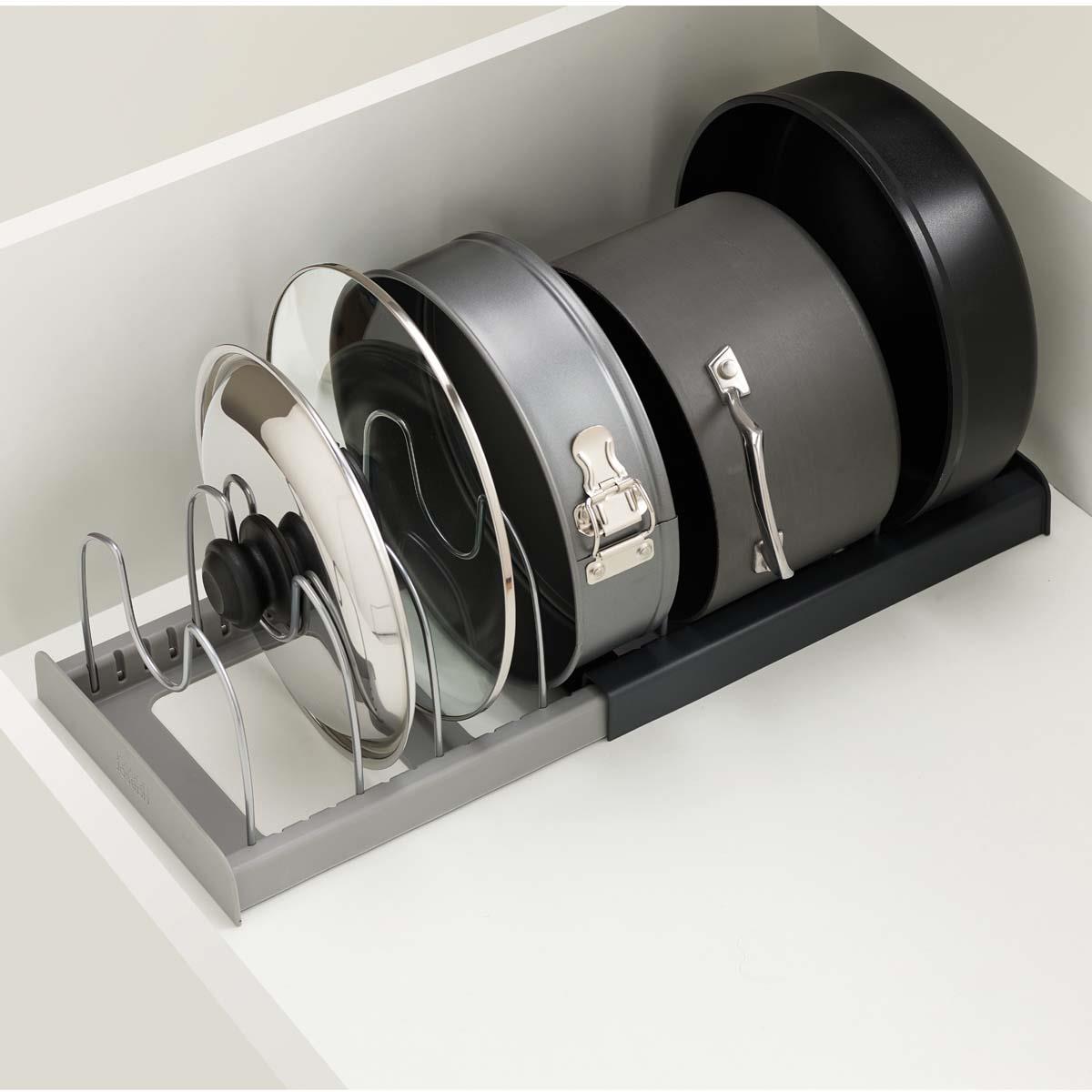 Grey Joseph Joseph DrawerStore Expanding Cookware Organiser DRAWER