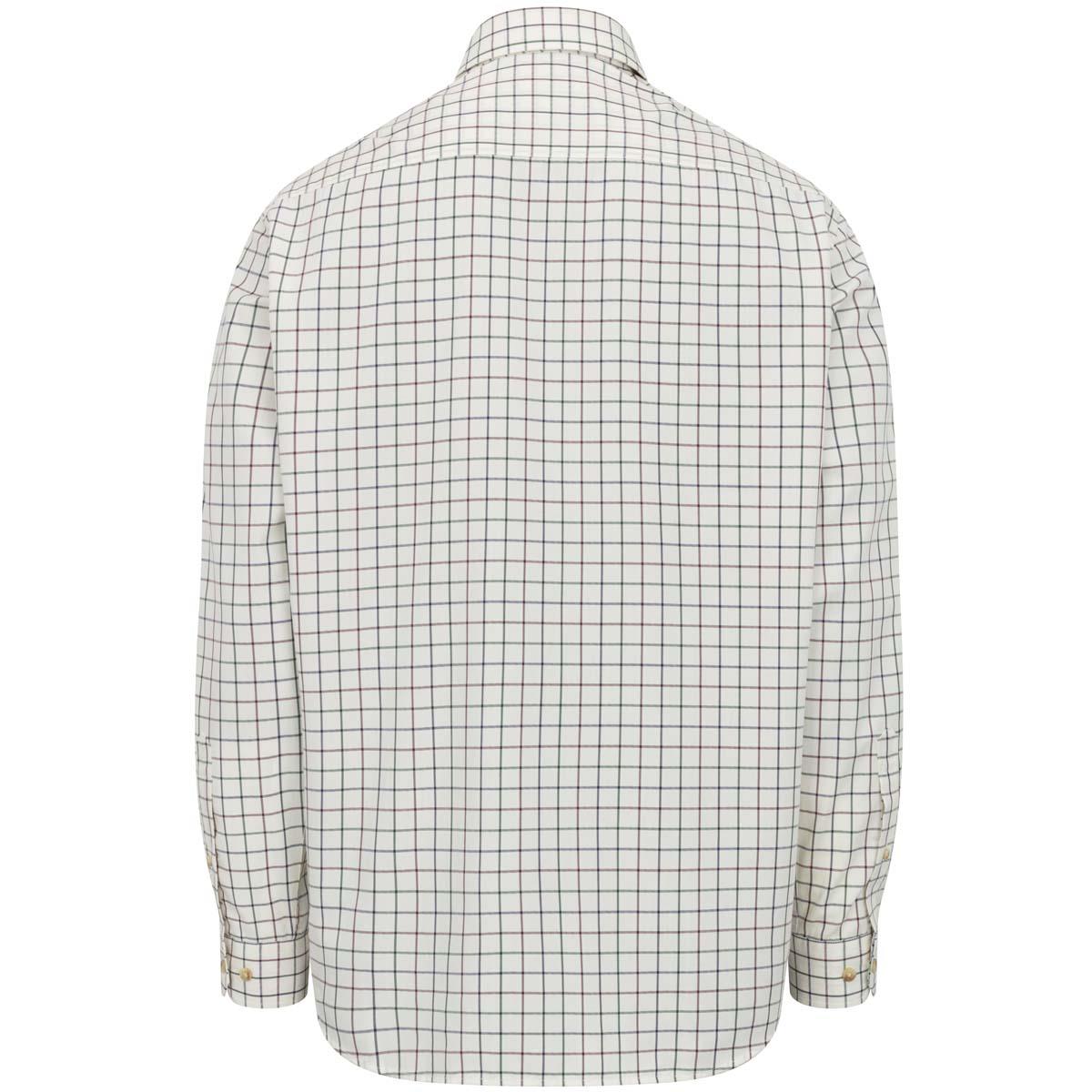Navy/Green/Wine Hoggs Of Fife Mens Fenwick Tattersall Shirt back