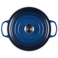 Le Creuset Signature Cast Iron Round Casserole 26cm Lapis Top View