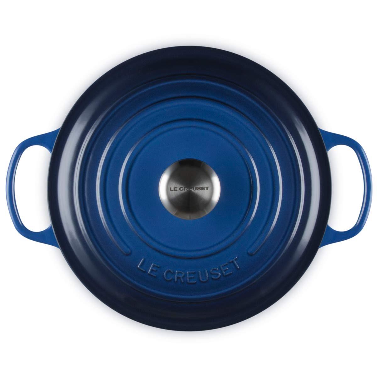 Le Creuset Signature Cast Iron Round Casserole 26cm Lapis Top View