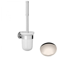 Polished Nickel Samuel Heath Style Moderne Toilet Brush White Ceramic N6649W