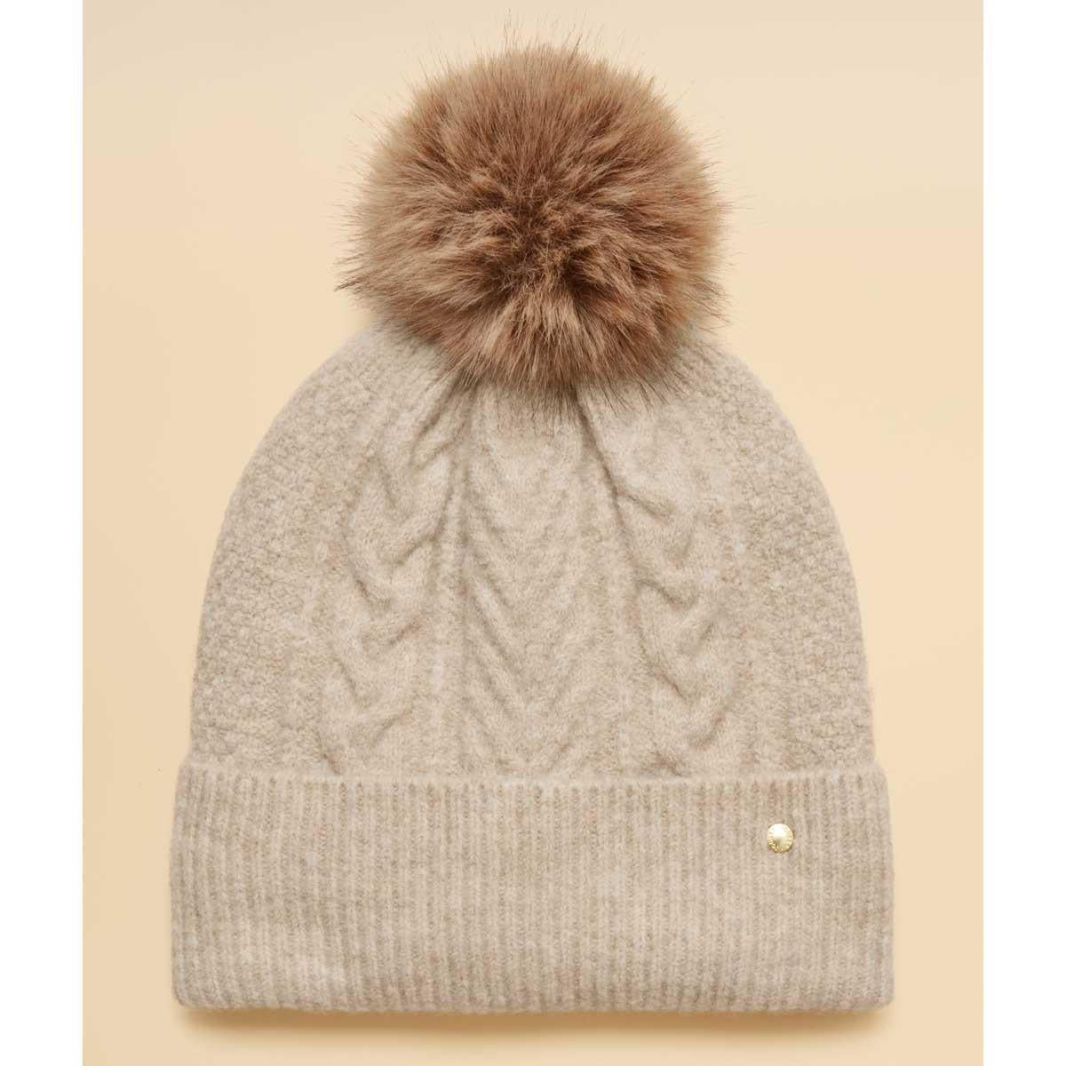 Joules Womens Cable Bobble Hat