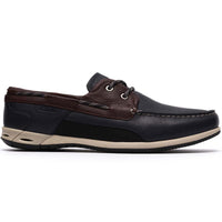 Navy Combi Clarks Mens Orson Sail Boat Shoes Side
