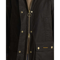 OLIVE Barbour Womens Icons Tartan Collar Modern Beadnell ZIP