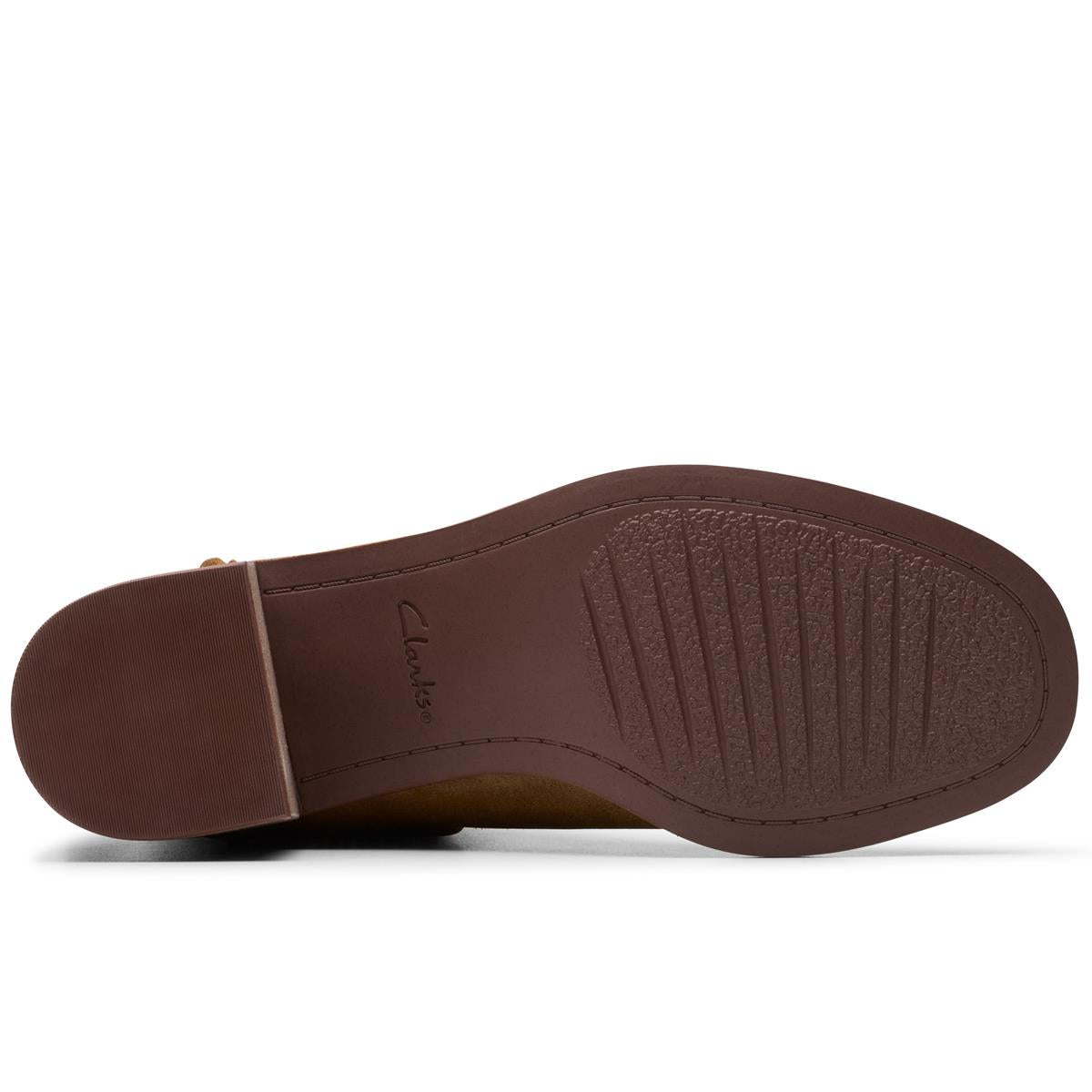 Walnut Suede Clarks Womens Chamberly Top Boot Sole