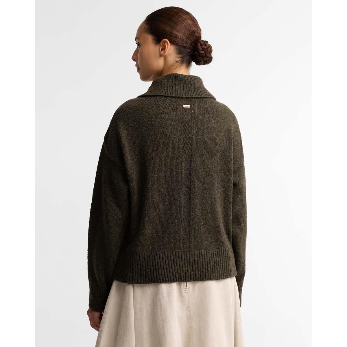 Barbour Womens Lavensdale Half Zip Fleck Knitted Jumper