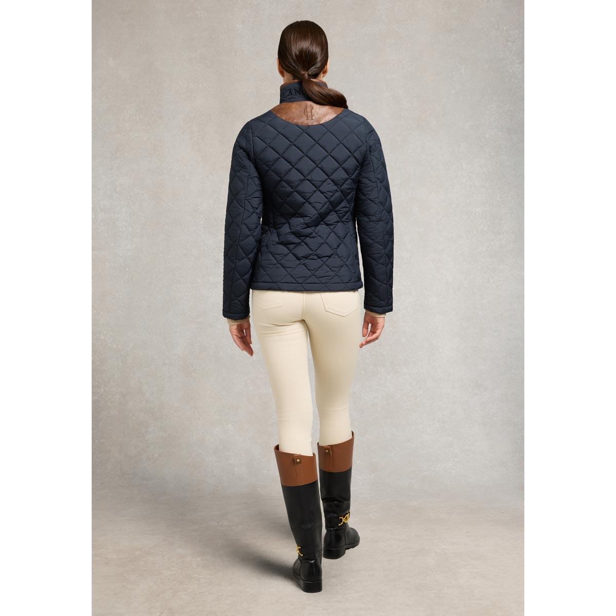 Ink Navy Holland Cooper Lightweight Country Quilted Jacket On Model Back