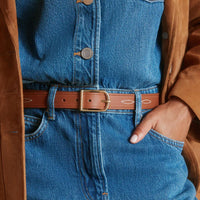 Fairfax & Favor Rockingham Belt tan suede lifestyle